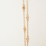 Peafowl necklace Champagne Zircon