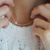 White pearl necklace