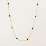 Peafowl necklace Blue Sapphire zircon