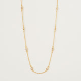 Peafowl necklace Champagne Zircon