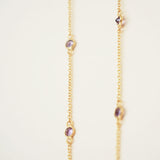 Peafowl necklace Amethyst