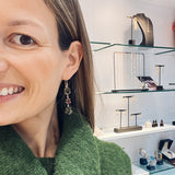 Green watermelon tourmaline earrings