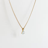 Teardrop necklace Blue Topaz