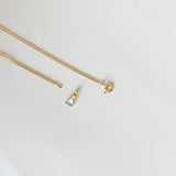 Teardrop necklace Blue Topaz