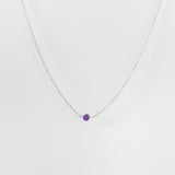 Amethyst pearl necklace Silver