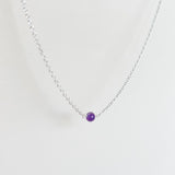 Amethyst pearl necklace Silver