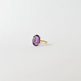 Rock ring Purple Amethyst