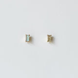 Baguette studs Labradorite
