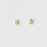 Baguette studs Prehnite