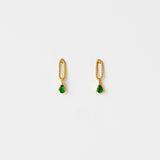 Pixie earrings Emerald green