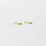 Pixie earrings Emerald green