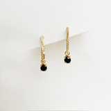 Carved hoops Black Swan