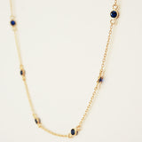 Peafowl necklace Blue Sapphire zircon