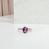 Siam ring Purple Amethyst