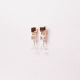 Cascade earrings Burgundy