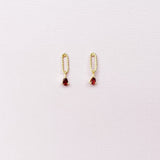 Pixie earrings Garnet