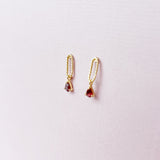 Pixie earrings Garnet