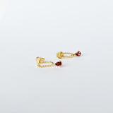 Pixie earrings Garnet