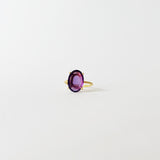 Rock ring Purple Amethyst