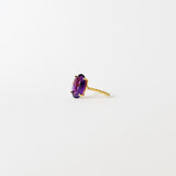 Rock ring Purple Amethyst