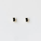 Baguette studs Black Onyx