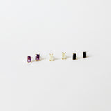 Baguette studs Black Onyx